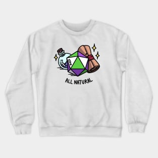 All Natural Genderqueer DnD D20 Crewneck Sweatshirt